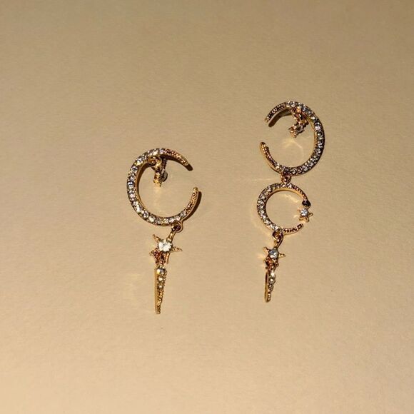 Boho moon earrings N891 - Picture 2 of 6